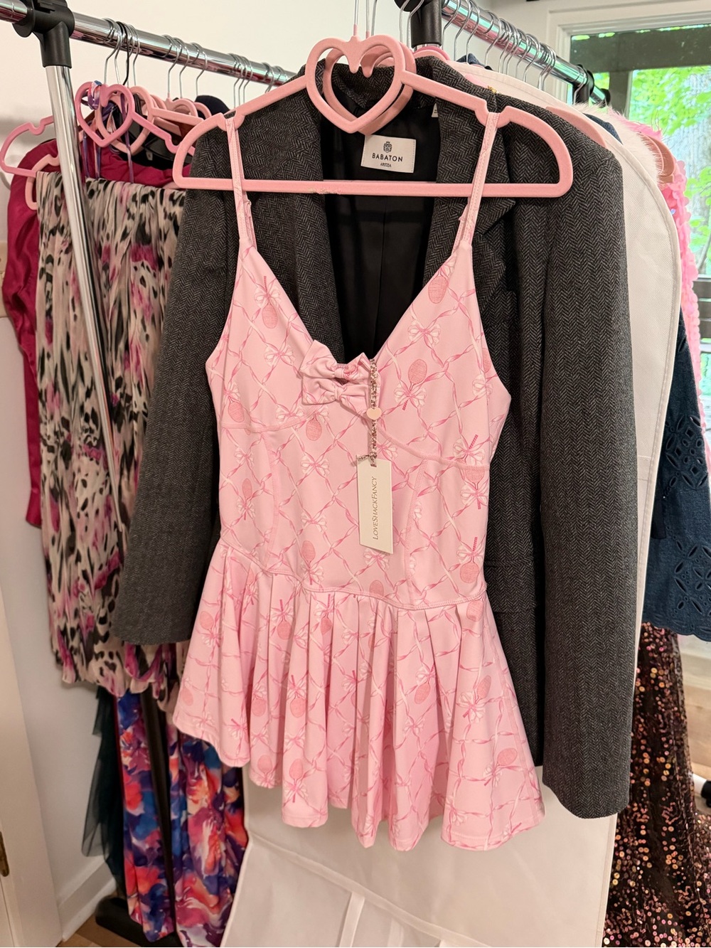 LoveShackFancy Pink Active Tennis Dress Hubert